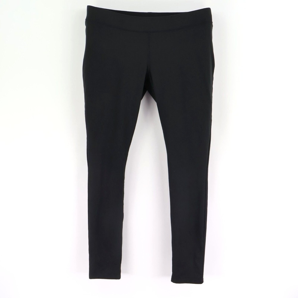 Ingrid & Isabel Maternity Leggings Womens Sz M Black Stretch Polyester RISE: 8.5